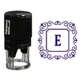 thumbnail image 1 of Printtoo Auto Encrage R-40 Tampon en Caoutchouc Carré Tourbillon Bord E Alphabet Monogramme Initial Bureau Stationnaire, 1 of 3