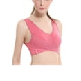 thumbnail image 2 of Fymall Women's Lace Adjustable Front Cross Bra Vest Wireless Push Up Bra, 2 of 4