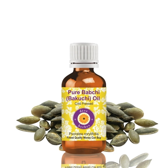 Deve Herbes Pure Babchi (Bakuchi) Oil (Psoralea corylifolia) Cold-Pressed Natural Botanical Oil for Skin, Hair & Massage 5ml