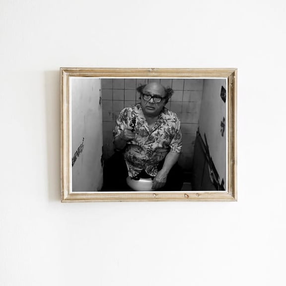 It's Always Sunny in Philadelphia, Danny DeVito Toilet Poster, Unframed Paper Poster 8x10in