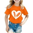 thumbnail image 2 of Atogsazn Children's Casual T Shirt Kids Boys Girls Printed Short Sleeve T-shirt Fashion Loose Clothes 02-Orange 8-9 Years, 2 of 3