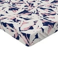 thumbnail image 4 of Ambesonne Abstract Modern Art Fitted Sheet, Grunge Floral, Queen Size, Eggshell and Pastel Pink, 4 of 5
