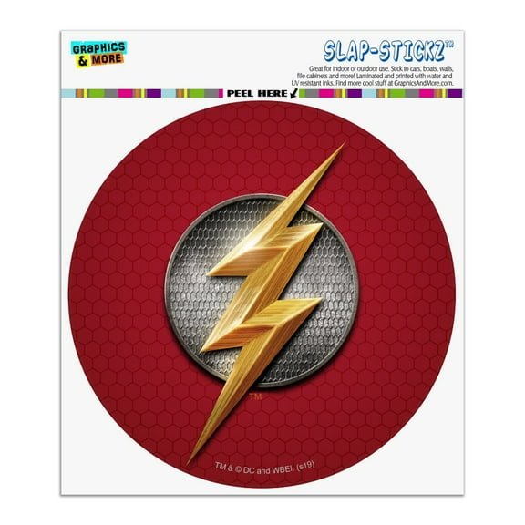 Justice League Movie Flash Logo Automotive Car Window Locker Circle Bumper Sticker