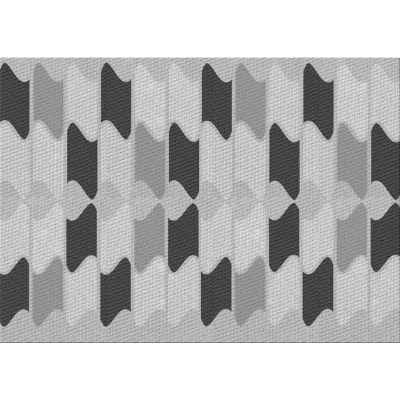 Ahgly Company Indoor Rectangle Patterned Smokey Gray Area Rugs, 2' x 4'