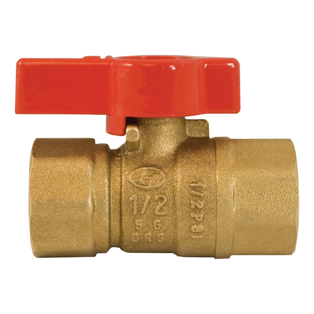1/2" FIP x 1/2" FIP Brass Gas Ball Valve ,PartNo B67100 JonesStephens