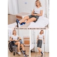 thumbnail image 5 of Unisex Tear Away Shorts 9" Snap On Athletic Shorts Cotton Post Knee Hip Surgery Recovery Lounge Short with Pockets, 5 of 8