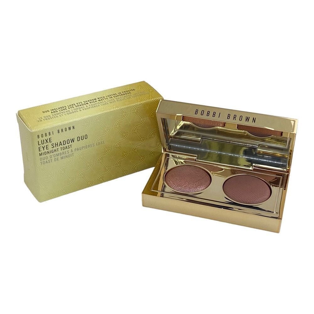 Bobbi Brown Luxe Eye Shadow Duo MIDNIGHT TOAST - Size 0.05 Oz. / 1.5 g EACH