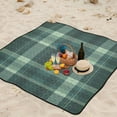 thumbnail image 5 of Grid Stripe Beach Blanket Outdoor Picnic Blanket 78"x 78" Waterproof Foldable for Beach Camping Travel Hiking Grass Lawn Park, 5 of 5