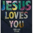 thumbnail image 2 of Jesus Loves You Christian Women Plus Size Long Sleeve Graphic Tee Brisco Brands 2X, 2 of 5