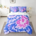 thumbnail image 2 of Manfei Tie Dye Twin Bedding Sets 7-Piece for Teens Boys Girls,Abstract Watercolor Art Bedding Comforter Set Microfiber,Blue Pink Breathable Sheet Sets,Luxury Bedroom Decor,Reversible, 2 of 8