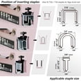 thumbnail image 4 of SHALL Staple Gun Heavy Duty, 3-in-1 Upholstery Staple Gun Kit with 3000 Staples, Staple Remover, Manual Brad Nailer with Specific Staples Outlet Position Indicator Pink, 4 of 6