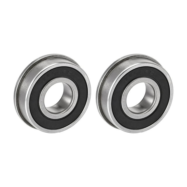 Unique Bargains F6203-2RS 17x40x12mm Double Scellé Roulements à Billes à Bride en Acier Chromé 2 Pack