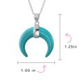 thumbnail image 4 of Bling Jewelry Womens Western Jewelry  Crescent Moon Pendant Necklace with Turquoise and Onyx, 4 of 6