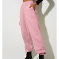 thumbnail image 5 of WTXUE Womens Jogger Pants, Sweatpants Women's Thin High Waisted Loose Comfortable High Waisted Jogging Pants with Pockets Casual, Scrub Pants Slacks, 2-Pink, 5 of 7