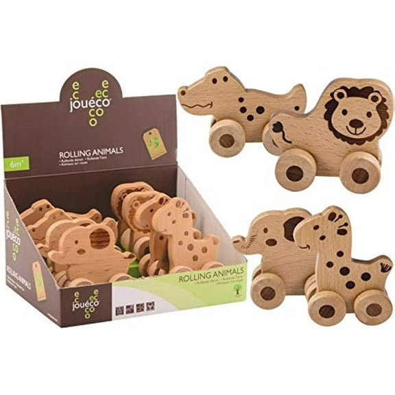 Joueco - Rollende dieren 4 assorti