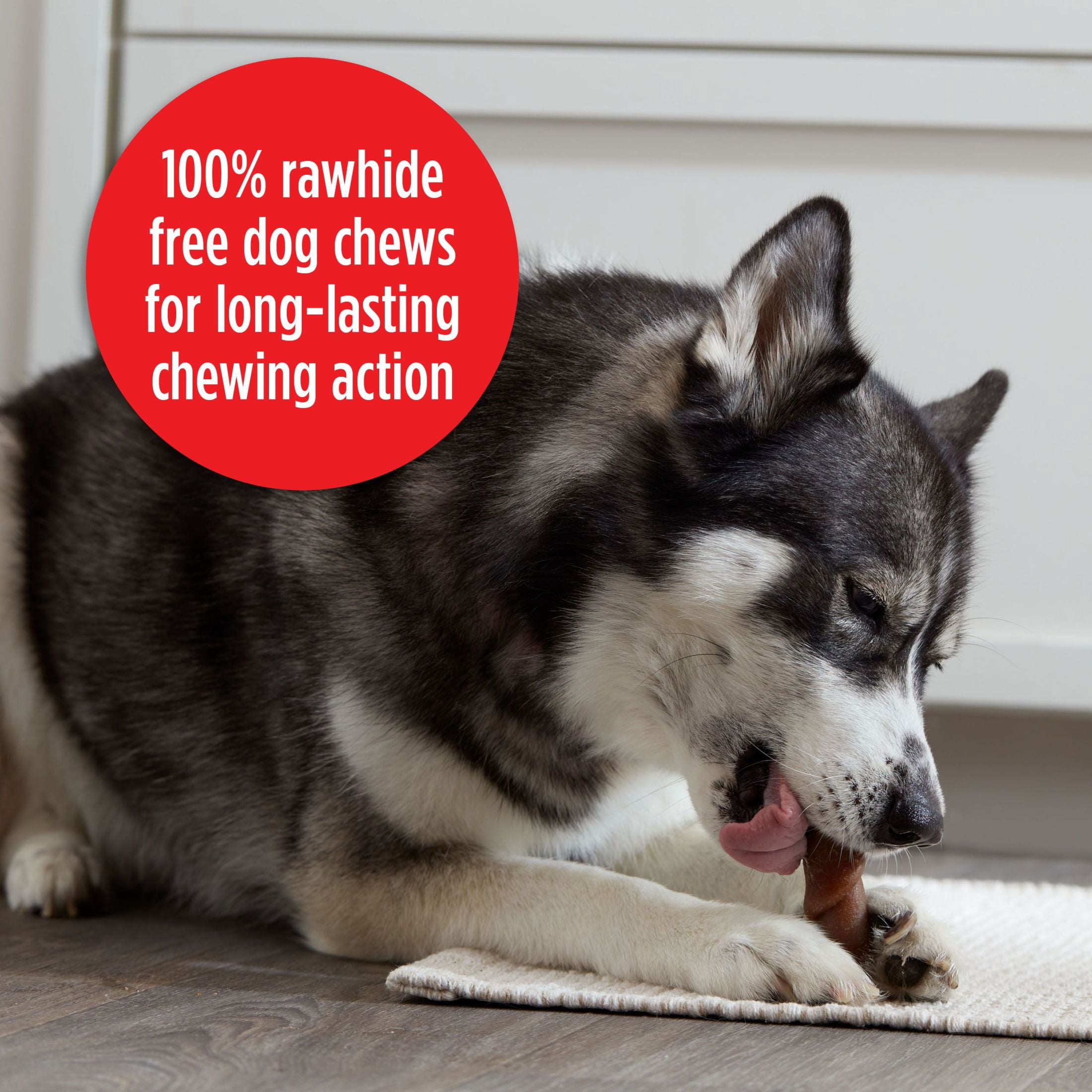 Milk Bone Flavor Rolls Beefy Cheesy, Yes Please y! Rawhide Free Dog Treat With Beef, 5 Count Bag