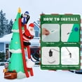 thumbnail image 4 of 7ft Height Inflatable Christmas Tree with Penguins and Red Ladder,Built-in LED Yard Decoration, 4 of 8