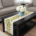 thumbnail image 4 of Yellow Lemon Table Runner 72 Inches Long, Spring Botanical Leaves Fruit Farmhouse Kitchen Coffee Dining Table Decoration for Home Party Birthday Wedding Home Decor 13x72 Inches, 4 of 8