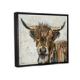 thumbnail image 3 of Stupell Industries Highland Cattle Cow Collage Portrait Graphic Art Jet Black Floating Framed Canvas Print Wall Art, Design by Traci Anderson, 3 of 8