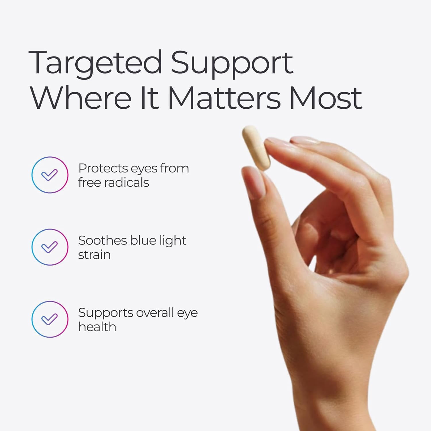 Livingood Daily Eye Support, 13-in-1 Vision Supplement with Lutein, Zeaxanthin, Astaxanthin, Vitamin A, Lycopene, Maqui Berry & More, Promotes Healthy Eyes, Blue Light Protection, Vegan, 60 Capsules
