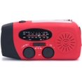thumbnail image 3 of Dinamo de emergencia NOAA FM AM WB Radio meteorológica Radio de manivela solar con linterna de 3 LED y banco de energía de 1000 mAh para senderismo Camping Tormenta de nieve Huracán, 3 of 5