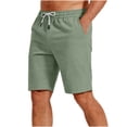 thumbnail image 4 of cfhntfmh Men's Casual Shorts with Pockets Straight Leg Loose Fit Chino Shorts Drawstring Elastic Waist Work Golf Shorts, 4 of 7
