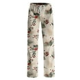 thumbnail image 5 of Adult Fashionable Loose Christmas Printed Casual Pants, Loungewear Sleep Pants with Drawstring Elastic Waist for Home and Comfortable Wear,White,M, 5 of 5