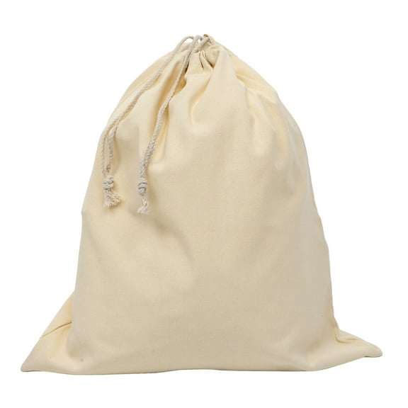 PAMINGONO Storage Holder Canvas Laundry Bag Beige 1Pcs 21.7x17.7x0.3in