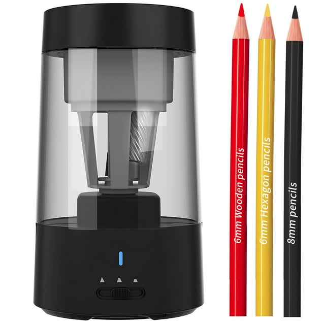 Electric Pencil Sharpener for 6-8mm Pencil Rechargeable Automatic Pencil Sharpener Handsfree Pencil Sharpener