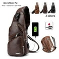 thumbnail image 4 of Leather Sling Bag For Women Mens Adults Crossbody Bag Backpack Sling ( Bag T3V3, 4 of 5