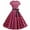 Red, variant on TMOYZQ Women's 1950s Hepburn Sleeveless V-Neck Midi Dress Polka Printed Flowy A-Line Dress Swing Evening Party Cocktail Dress with Belt