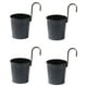 thumbnail image 1 of Macetas colgantes de Metal Cateissary 4 piezas para flores color Negro, 1 of 6
