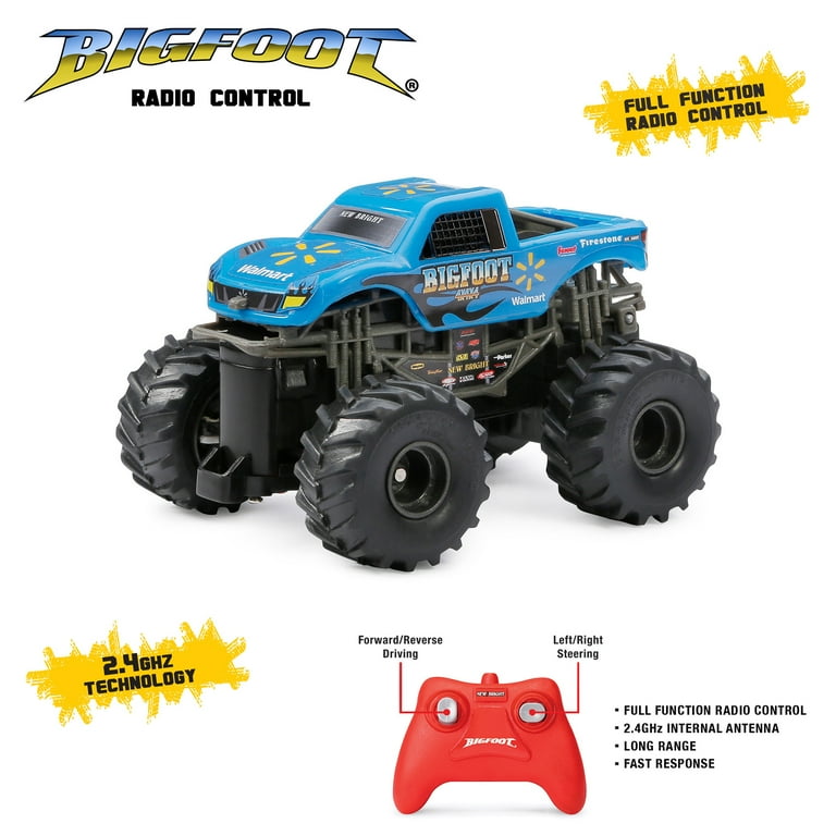 New Bright (1:43) Remote Control Bigfoot Blue Spark Monster Truck