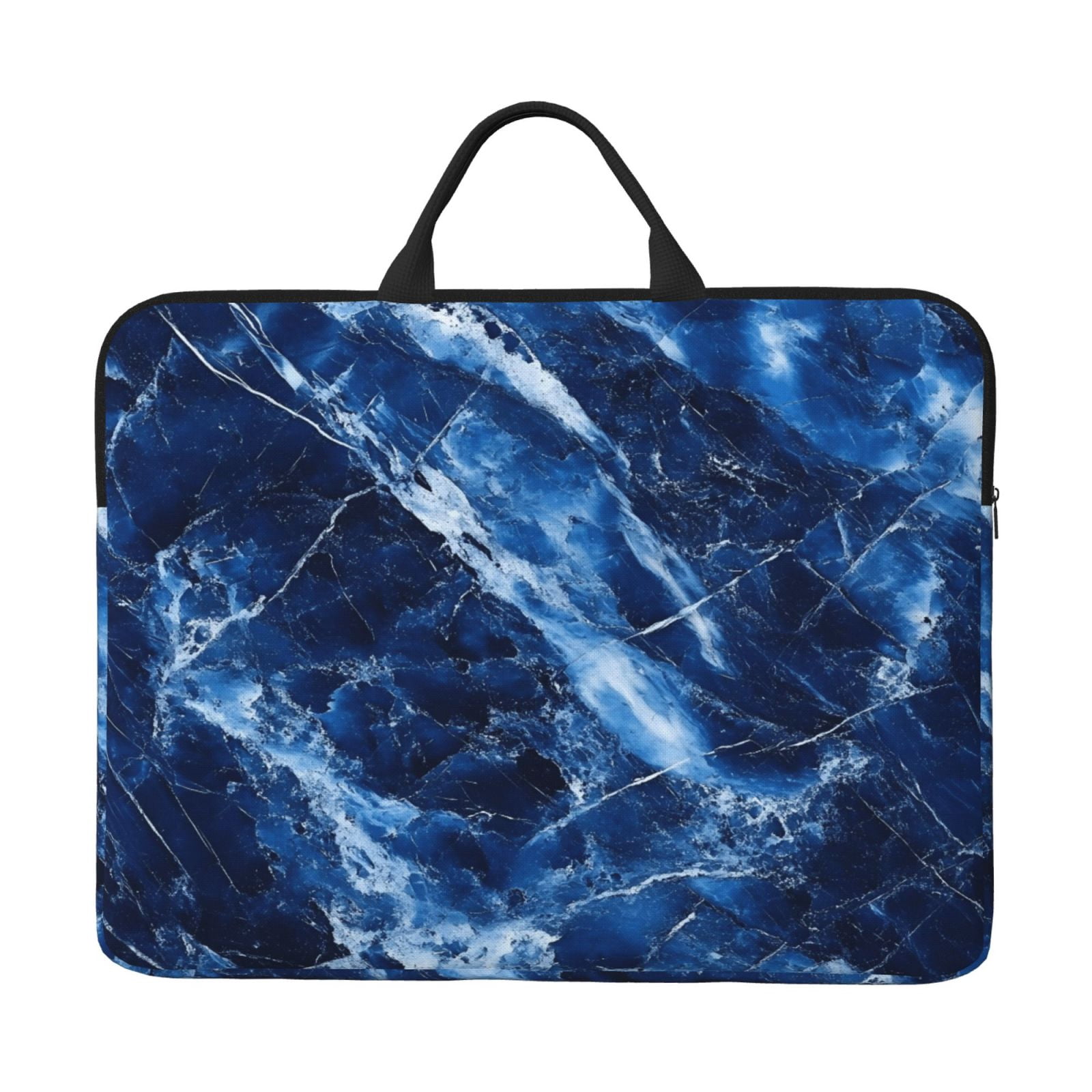 Laptop Sleeve Bag For Women Men 14inch Waterproof Durable Protective Computer Carrying Cover Handle Laptop Case Bag Royalblue Marble_1