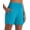 Aqua Blue, variant on Women's Swim Shorts High Waisted Quick Dry 5'' Modest Swimsuits Bottoms Tummy Control Boxer Liner Board Shorts with Zipper Pockets Aqua Blue L