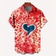 thumbnail image 2 of Nueva camisa de moda para hombre con estampado 3D, de verano, de manga corta, con una sola fila de botones, holgada, de gran tamaño, con estampado de corazón amoroso, tendencia, camisas unisex, 2 of 5