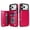 Hot pink, variant on Kryonix for iPhone 17 Pro Max Wallet Case with Card Holder, PU Leather Kickstand Card Slots Case, Double Magnetic Clasp and Durable Shockproof Cover