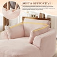 thumbnail image 4 of Muumblus Chaise Lounge Indoor, Cozy Lounge Chair Sleeper Sofa for Adults, No Assembly Required, Pink Corduroy, 4 of 9