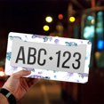 thumbnail image 4 of 1 Pcs Watercolor Sea Turtles and Jellyfish License Plate Frame,License Plate Cover for Car Decorative Parts,Aluminum License Plate Bracket Holder Rust-Proof for US Standard Car, 4 of 8
