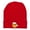 Red, variant on Smile Face Santa Embroidered Long Beanie - White OSFM