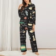 thumbnail image 3 of Bingfone Womens Pajama Sets Vegetable Quiche Print,Long Sleeve Loungewear Pajamas Set-Medium, 3 of 9