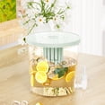thumbnail image 3 of Green Water Pitcher With Spout For Refrigerator Cold Beverage Dispenser Large Plastic Container 9.65 Inch, 3 of 8