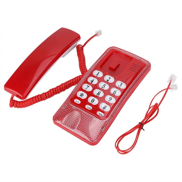 LYUMO Téléphone Mural Fixe Extension Sans Identification de l'Appelant Téléphone de Maison pour Hôtel Famille, Sans Identification de l'Appelant Téléphone, Téléphone d'Affaires