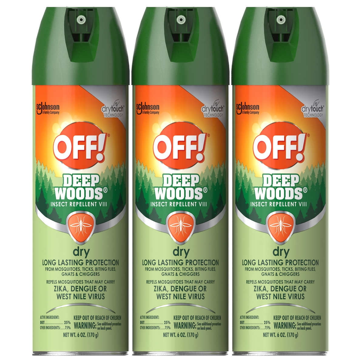 OFF! Deep Woods Dry Bug Mosquito Repellent Spray, 6 Ounce OFF! Deep Woods Dry Bug Mosquito Repellent Spray, 6 Ounce