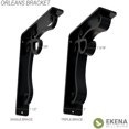 thumbnail image 5 of Ekena Millwork 2"W x 10"D x 12"H Orleans Wrought Iron Bracket, (Triple center brace) (2-Pack), 5 of 5