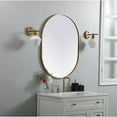 thumbnail image 3 of Elegant Decor Metal Frame Oval Mirror 27x36 Inch in Brass, 3 of 3