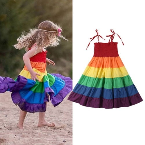 rainbow gate maxi dress