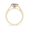 thumbnail image 2 of Angara Natural 1.45 Ct. Tanzanite with Diamond Solitaire Ring in 14K Yellow Gold for Women (Ring Size: 3), 2 of 9