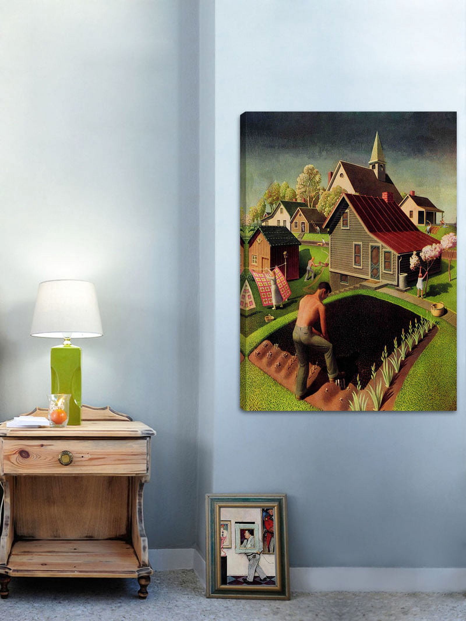 Marmont Hill "Spring 1942" by Grant Wood Painting Print on Canvas