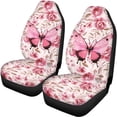 thumbnail image 5 of Pzuqiu Roses Car Seat Covers 3 Pieces, Front and Rear Seat Cover Set Polyester Full Set Anti-Slip for Truck Trucks Cars, 5 of 10